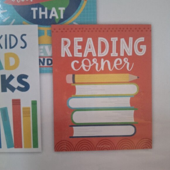 Reading Motivational Posters Kids Teachers Classroom Library Home School - Picture 8 of 9